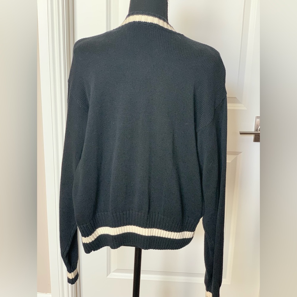 Liz Claiborne Black and White Cardigan Sweater - Picture 2 of 4